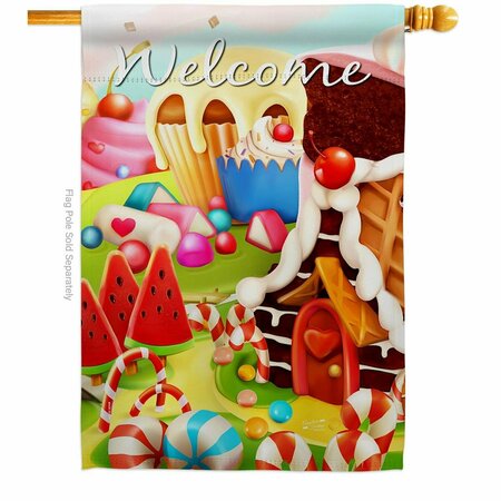 PATIO TRASERO Sugar Sweet Home Food 28 x 40 in. Double-Sided Vertical House Flags for Decoration Banner Garden PA4079909